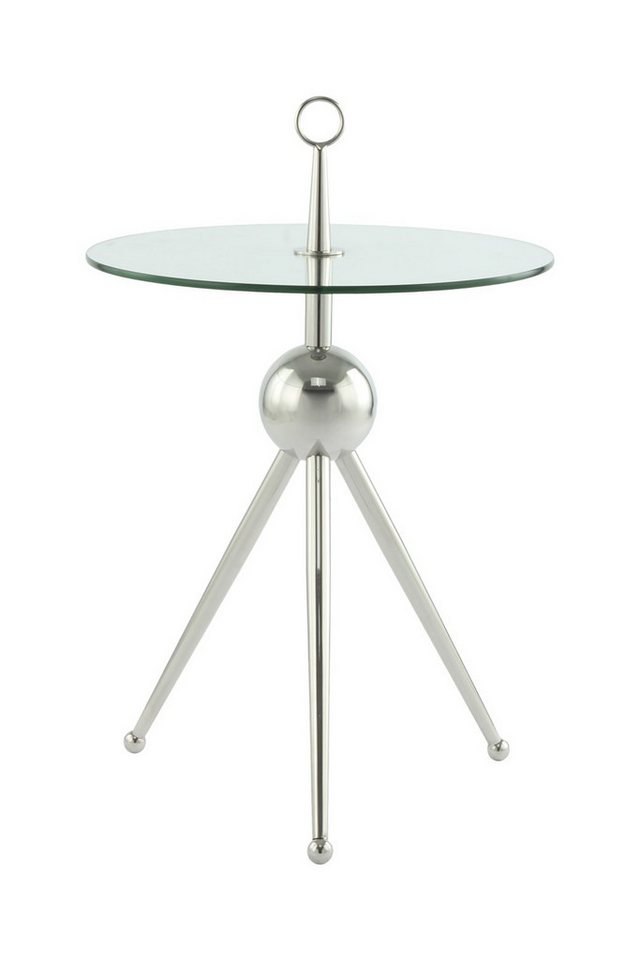 Qiyano Beistelltisch Beistelltisch - 100% Edelstahl & Glas - Tripod Design - Modern Deko von Qiyano