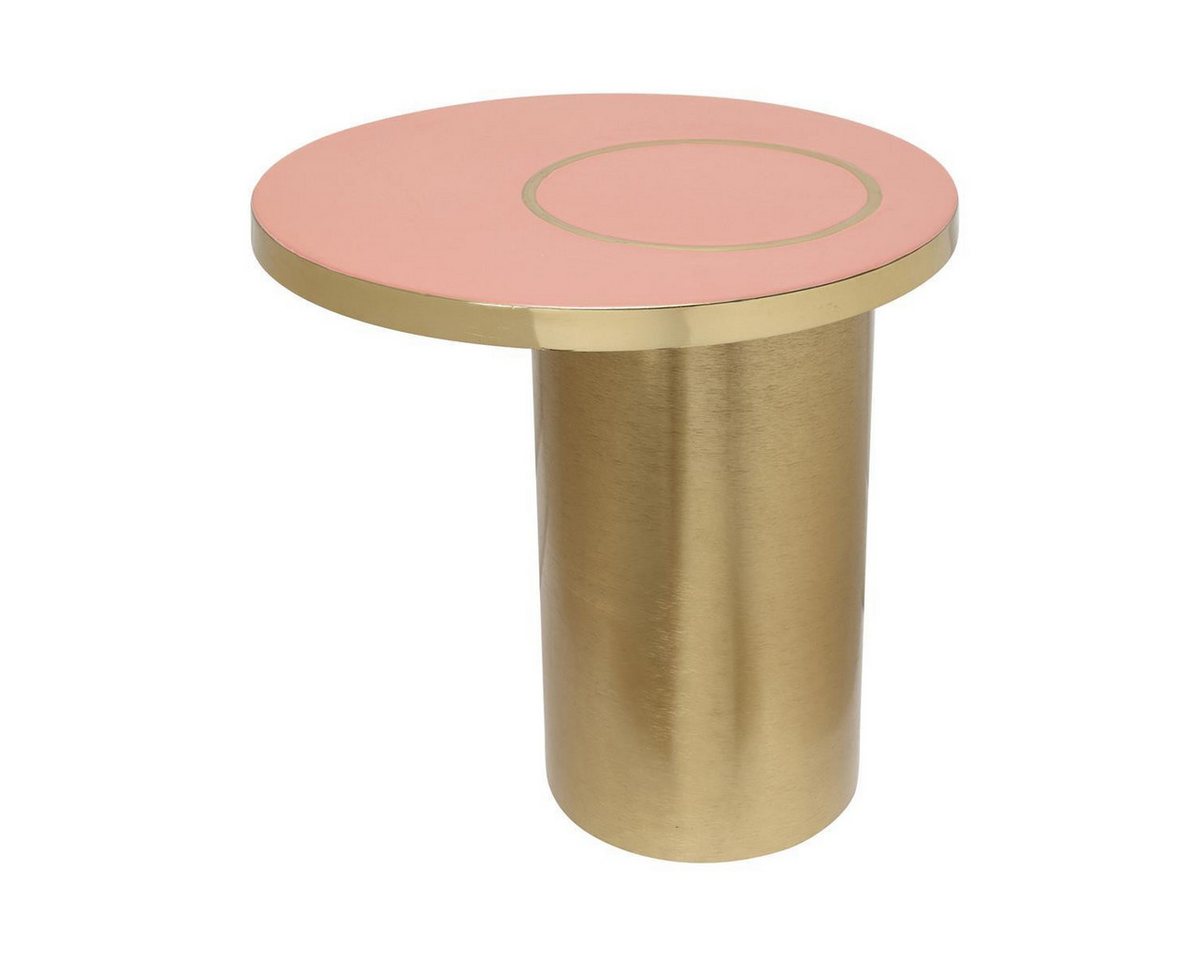 Qiyano Beistelltisch Beistelltisch Karla Rosa/Gold Art Deco - Handgefertigt Robustes Eisen Qiyano Beistelltisch Beistelltisch Karla Rosa/Gold Art Deco - Handgefertigt Robustes Eisen von Qiyano