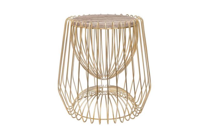 Qiyano Beistelltisch Beistelltisch Nishi Groß Braun Messing - Marmor-Optik -Gitter-Gestell Qiyano Beistelltisch Beistelltisch Nishi Groß Braun Messing - Marmor-Optik -Gitter-Gestell von Qiyano