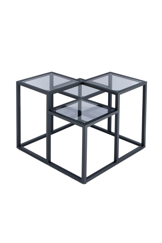 Qiyano Beistelltisch Moderner Couchtisch Suletu Schwarz - 4 Ebenen, Wohnzimmer Qiyano Beistelltisch Moderner Couchtisch Suletu Schwarz - 4 Ebenen, Wohnzimmer von Qiyano