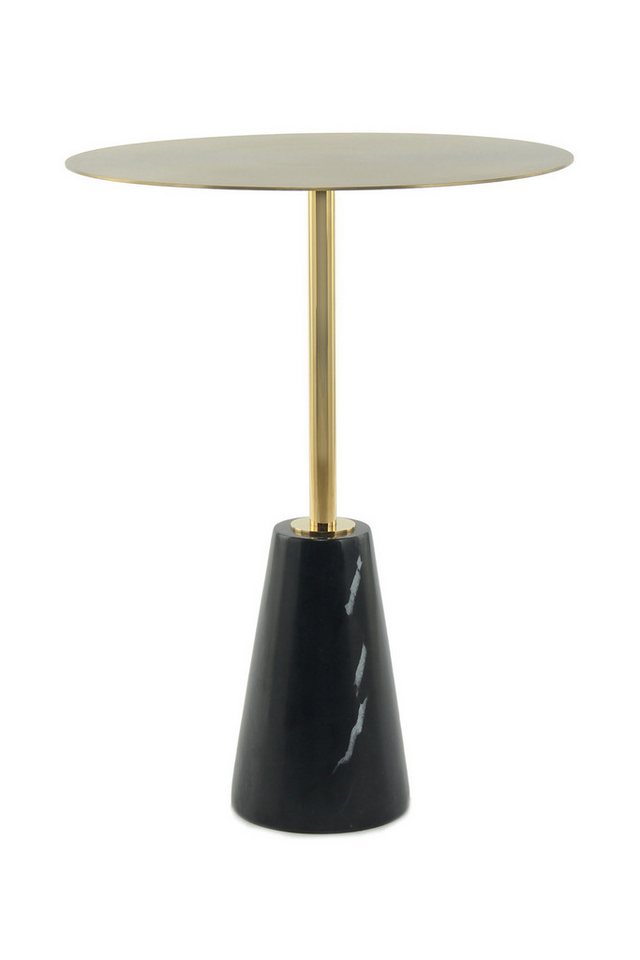 Qiyano Beistelltisch Couchtisch Pava Schwarz - Marmorfuß, Edelstahl, Wohnzimmer von Qiyano