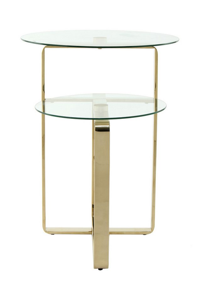 Qiyano Beistelltisch Sofatisch Louanne Gold - Ablage, Pflegeleicht, Wohnzimmer von Qiyano