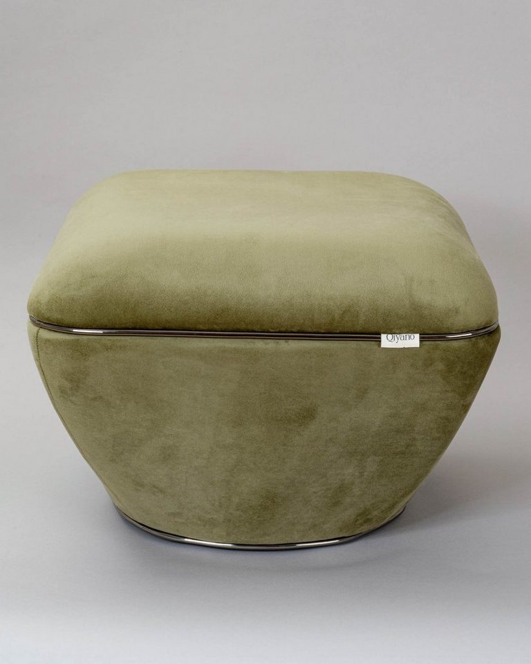Qiyano Hocker Moderner Sitzpouf Grün Samt, Garderobe Wohnzimmer (1 St) von Qiyano