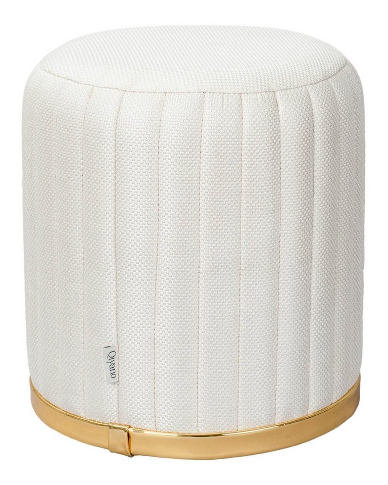 Qiyano Hocker Moderner Sitzpouf Struktur Beige, Wohnzimmer, Langlebig (1 St) von Qiyano