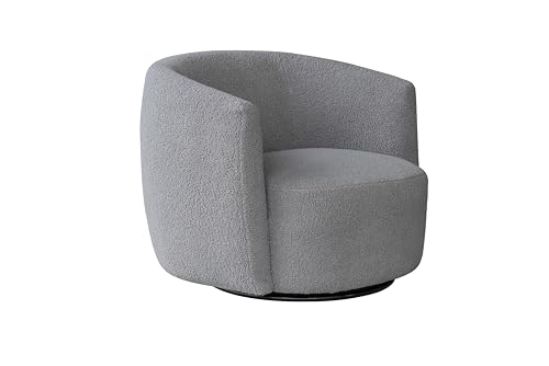 Qiyano Kuscheliger Teddy-Sessel Grau, Bequeme Polsterung, Minimalistisches Design, Perfekt für Wohnzimmer, Schlafzimmer, Büro, Esszimmer, Ankleide von Qiyano
