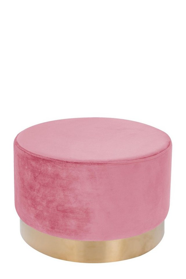 Qiyano Hocker Pouf Jalma klein rund 100 Rosa (1 St) von Qiyano