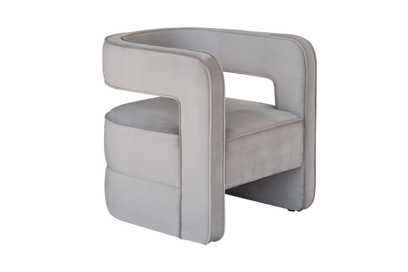 Qiyano Sessel Moderner Lounge-Sessel Taupe - Samtbezug, Hoher Sitzkomfort von Qiyano