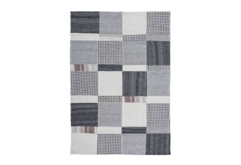 Qiyano Teppich Flachflorteppich Julieta 100 Grau 160 x 230 cm, Höhe: 100 mm von Qiyano