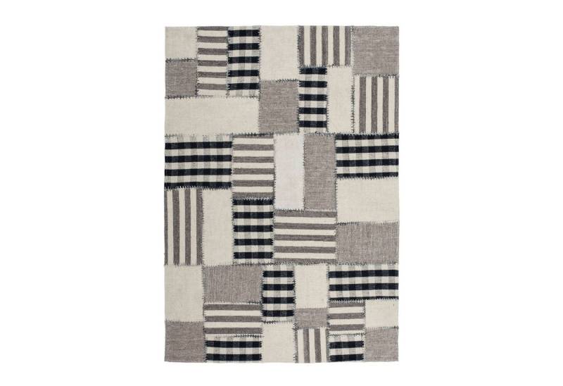 Qiyano Teppich Flachflorteppich Luisa 100 Grau 160 x 230 cm, Höhe: 100 mm von Qiyano