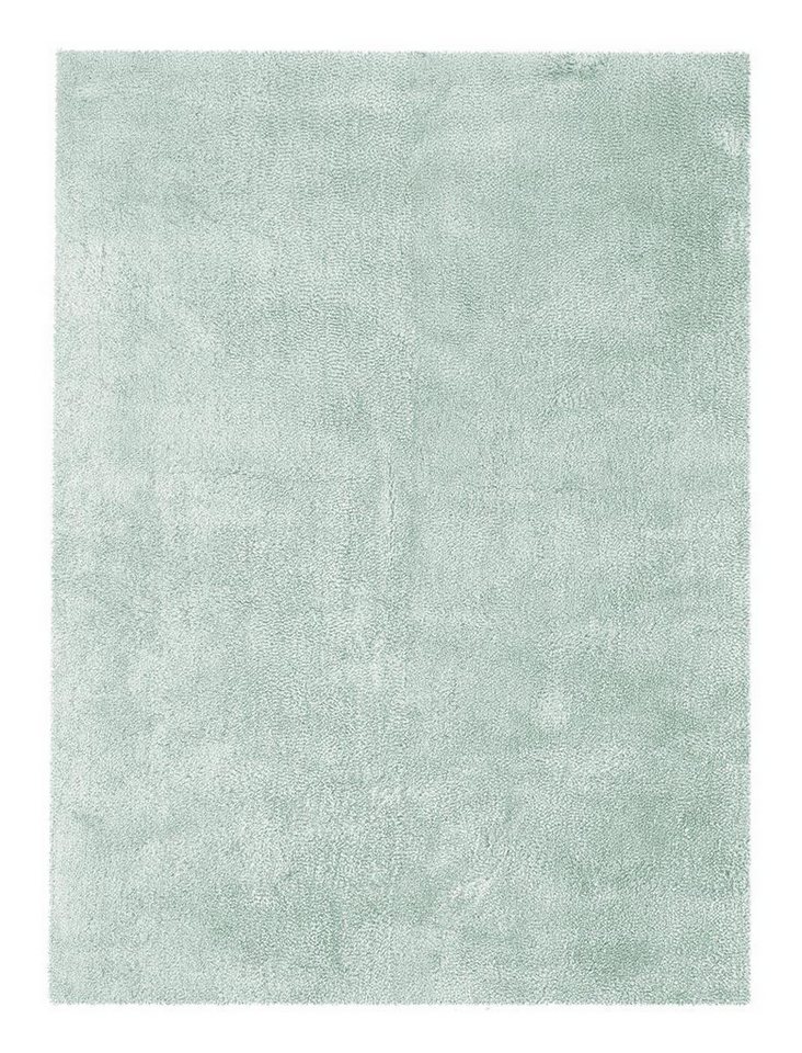 Teppich Hochflorteppich Olina 100 Türkis 80 x 150 cm, Qiyano, rechteckig, Höhe: 0.40 mm von Qiyano