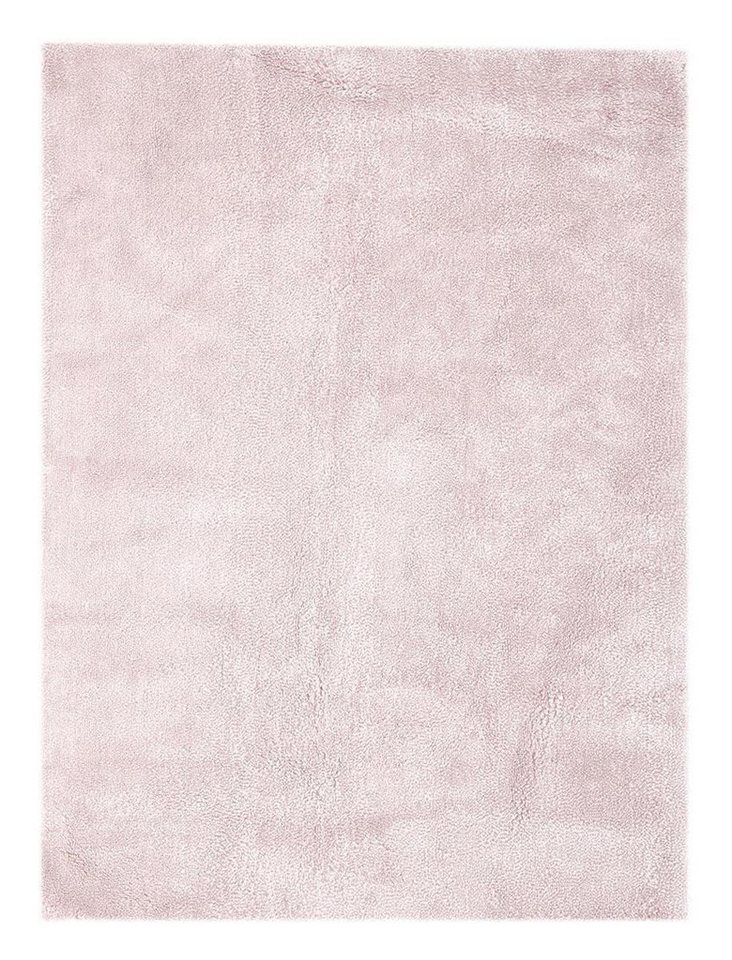 Teppich Hochflorteppich Olina 100 Rosa 80 x 150 cm, Qiyano, rechteckig, Höhe: 0.40 mm von Qiyano