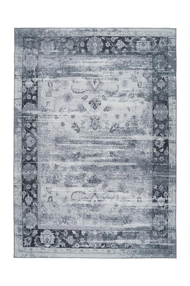Teppich Kurzflorteppich Dalmar 200 Grau 80 x 150 cm, Qiyano, rechteckig, Höhe: 0.6 mm von Qiyano