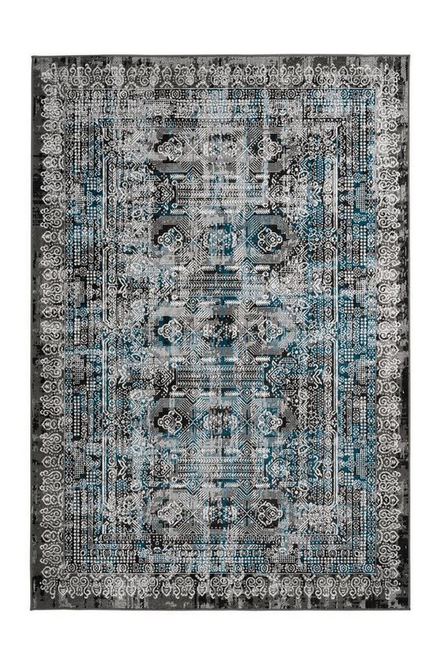 Teppich Kurzflorteppich Kahiko 300 Blau 80 x 150 cm, Qiyano, rechteckig, Höhe: 0.6 mm von Qiyano