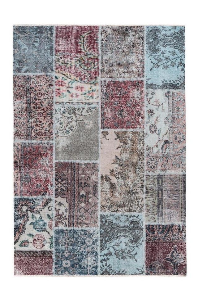 Teppich Kurzflorteppich Kahili 100 Multi 80 x 150 cm, Qiyano, rechteckig, Höhe: 0.5 mm von Qiyano