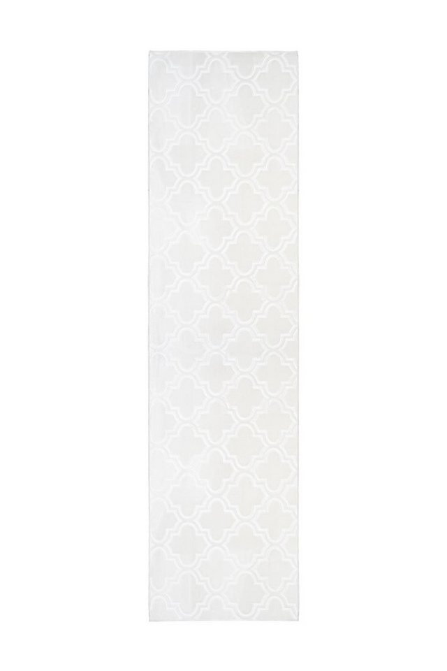Teppich Kurzflorteppich Kifalme 100 Weiß 80 x 300 cm, Qiyano, rechteckig, Höhe: 0.7 mm von Qiyano
