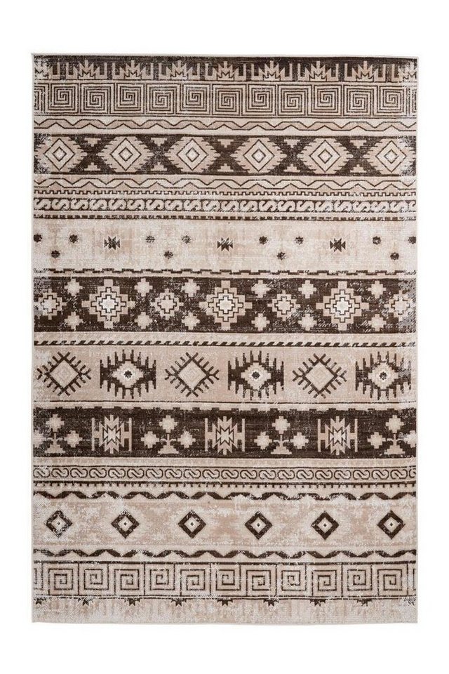 Teppich Kurzflorteppich Kuekene 100 Braun 80 x 150 cm, Qiyano, rechteckig, Höhe: 0.6 mm von Qiyano