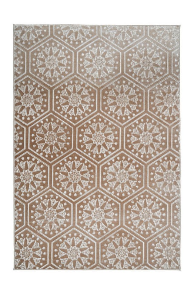 Teppich Kurzflorteppich Mohala 100 Taupe 80 x 150 cm, Qiyano, rechteckig, Höhe: 0.7 mm von Qiyano