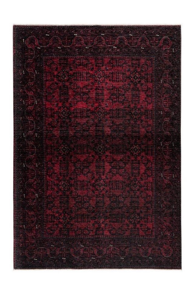Teppich Kurzflorteppich Mottled 300 Rot 80 x 150 cm, Qiyano, rechteckig, Höhe: 0.5 mm von Qiyano