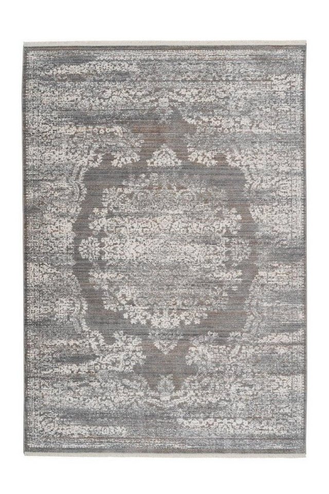 Teppich Kurzflorteppich Palos 500 Grau 160 x 230 cm, Qiyano, rechteckig, Höhe: 0.5 mm von Qiyano