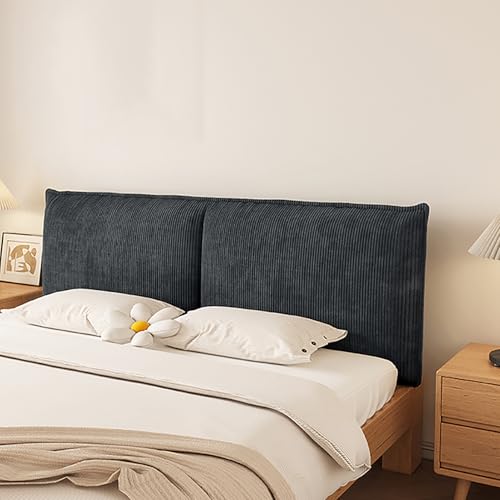Qiydia Cord-kopfteilbezug, Dicke Stützrückenlehne fürs Bett, Abnehmbar und Waschbar, Flauschig Gepolsterter Kopfteilbezug Weiches Lesekissen für Bequemes Liegen(180x60cm Paste Mount, C) von Qiydia