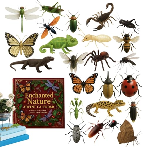 2025 Weihnachts Kleintier Adventskalender | Akryl Weihnachts Tierfigur,Deko für Thanksgiving Geburtstag Wohnung Schulzimmer,Party Festtagsdekoration von Qizeroty