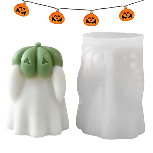 -Aromatherapie-Kerzenform, Halloween-Kerzenformen, Zementformen Für Die Heimdekoration | Halloween-Kürbisgeisterformen, Heimzementgips-Epoxidharz-Bastelarbeiten von Qizeroty