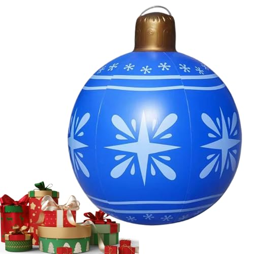 Aufblasbare Weihnachtskugeln | XXL Weihnachtsdekoration Für Draußen,Übergroße Ball Deko Für Festliche Dekoration,Garten Baum Terrasse Familienfeier Schmuck von Qizeroty