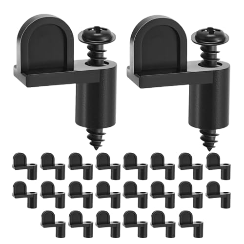 Befestigungsclips für Fensterfliegengitter - Sturmläden Halter Clips mit Schrauben 24 Stück,Eng anliegend wetterbeständig Sturmschutzplatten Zubehör für Haus und Wohnung von Qizeroty