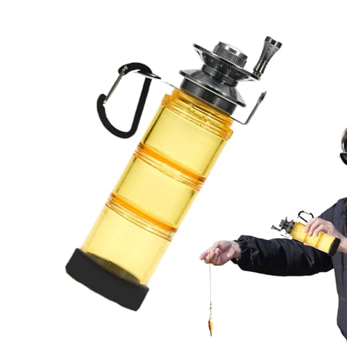 Fishing Köder Aufbewahrung | Spinnerköder Aufbewahrung | Dreischichtige Trennwände tragbarer wasserdichter Koffer mit Flaschenzubehör für Outdoor Kajak Camping Wandern Kinder Boot Salzwasser Angelzube von Qizeroty