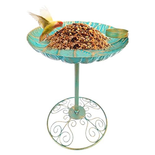 Garten Vogelbad - Vogeltränke Mit Eisensäule | Dekorative Vogeltränke Mit Pflanzkasten Als Gartendeko Für Balkon Terrasse Garten Und Vorgarten von Qizeroty