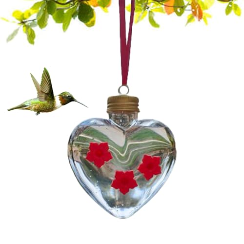 Herzförmiger Hängender Vogelfutterspender, Tragbare Herzförmige Hänge-Gießflasche, Vogelfutterspender Mit 3 Futteröffnungen, Gartendeko Geeignet Für Terrasse, Garten Und Rasen Herzförmiger Hängender Vogelfutterspender, Tragbare Herzförmige Hänge-Gießflasche, Vogelfutterspender Mit 3 Futteröffnungen, Gartendeko Geeignet Für Terrasse, Garten Und Rasen von Qizeroty