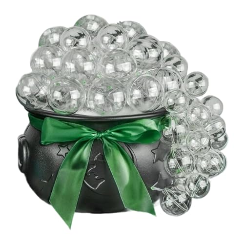 Hexenkessel Für Halloween - Grün Leuchtender Blubberkessel Deko Mit Magischem Nebeleffekt - Fernbedienung Für Dekoration An Kamin Fensterbank Terrasse von Qizeroty