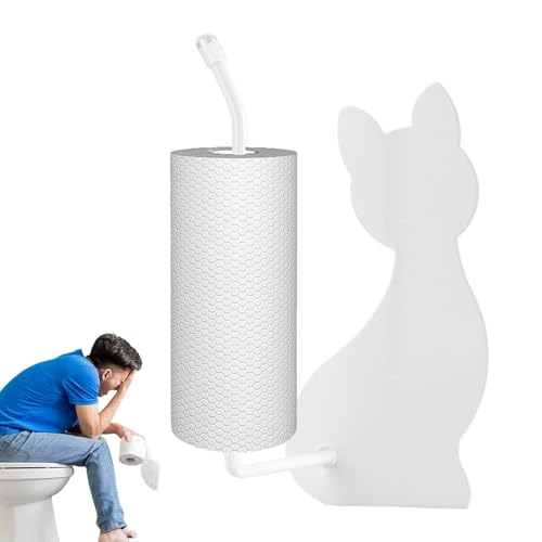 Küchenpapierhalter - Küchenpapierrollenhalter,Wandhalterung Mit Katzendesign Für Haushaltsaufbewahrung Gästezimmer Reisen Landhausstil von Qizeroty