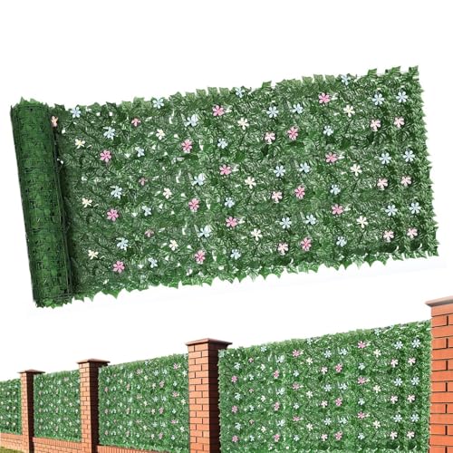 Künstliche Efeu-Zaunpaneele, 3 X 1m Künstliche Efeu Hecke Sichtschutz, Sichtschutz Balkon Blätter Efeu Garten, UV-Schutz, Zaundekoration Für Terrasse, Balkon, Privatsphäre, Garten von Qizeroty