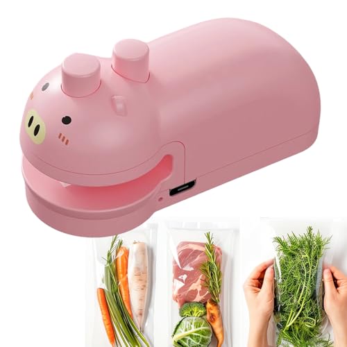 Mini-Beutelversiegelung, Mini Magnetischer Beutelversiegler Handheld, Wiederaufladbares Hitzeversiegelungsgerät Kompakter Lebensmittelversiegler Für Reise Aufbewahrung Küche Fleisch von Qizeroty