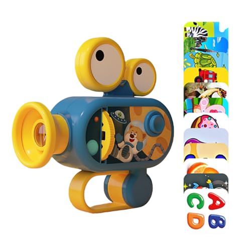 Projektor Mit Gutenachtgeschichten, Kreatives Kompaktes LED-Projektionsspielzeug Mit Digitalen Und Alphabetischen Mustern, Geeignet Für Schlafzimmer Und Spielzimmer (Blau) von Qizeroty