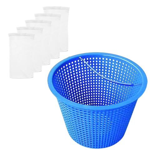 Qizeroty Ersatz Skimmerkorb, Ersatz Skimmerkorb, Reinigungswerkzeug Zum Entfernen Von Blättern, Pool Skimmerkorb Mit Griff, Staubdichte Socken Für Eingebaute Und Oberirdische Pools von Qizeroty
