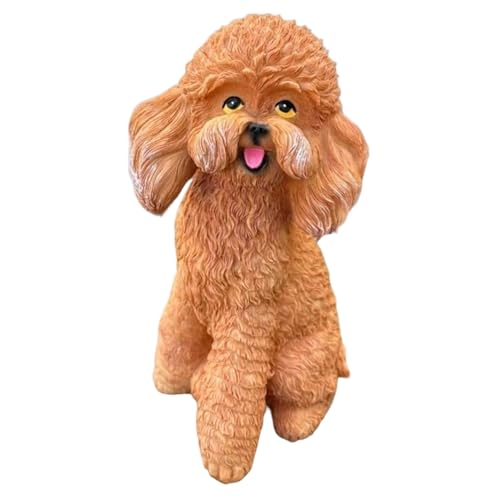Qizeroty Hundestatuen Outdoor | Niedliche Hundefiguren Für Den Garten | Wetterbeständige Skulptur Deko Für Garten Terrasse Weg Eingangsbereich Wohnzimmer | Geburtstag von Qizeroty