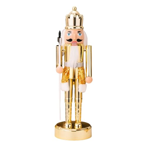 Qizeroty Weihnachtsnussknacker - Holz Nussknacker Figur als Soldat | Saisonale Deko Für Wohnzimmer Schreibtisch Thanksgiving Büro Party Ferien Schule Wohnheim von Qizeroty