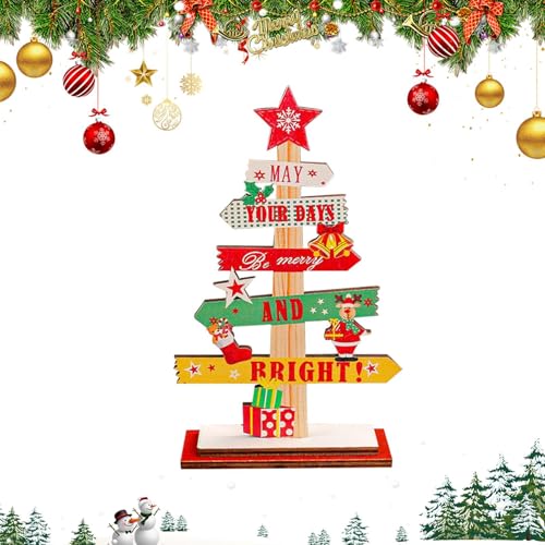 Qizeroty Weihnachtstisch Dekoration | Holz Weihnachts Tischdekoration | Festliche Tischdekoration Für Zuhause Bauernhaus Party Kaminsims von Qizeroty