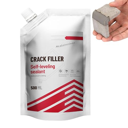 Rissfüller - Beton - Spackpaste Untergründen Wie Putz, Asphalt-Rissfüller, Beton- Und Asphaltreparatur, Crack Mörtelreparaturzement, Wasserdichte Reparaturfüller, Flexibler Betonriss 500 Ml Grau von Qizeroty