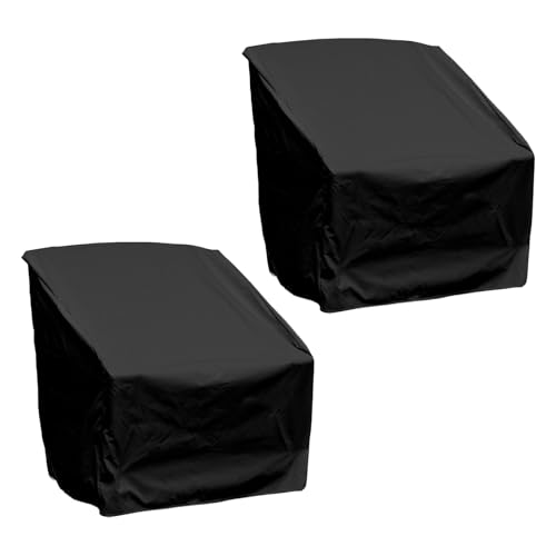 Terrassenstuhlbezüge | 2er-Set Wasserdichte Schwenksessel Abdeckung | 420D Hochwertiger Möbelschutz 80x85x90cm Für Terrasse Garten Balkon Rasen von Qizeroty