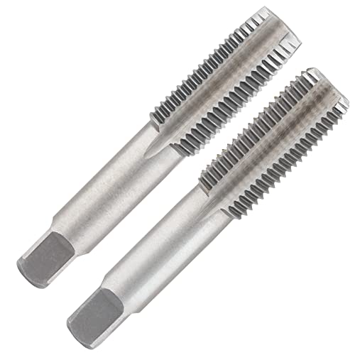 Qjaiune 2 Stück M18 x 1,5 Gewindebohrer, M18 metrisches Gewindegewinde, Gewindebohrer, HSS-Gewindebohrer (M18 x 1,5, Kegel und Gewindebohrer) von Qjaiune