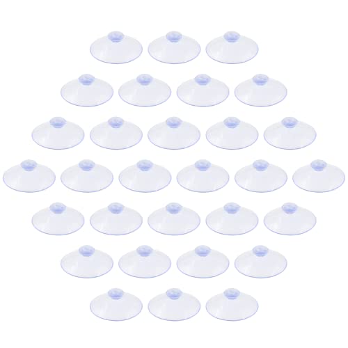 Qjaiune Glas-Saugnäpfe für Tische, 45 mm, Gummi-Saugnäpfe, Anti-Kollision, transparente Kunststoff-Saugnäpfe für den Schreibtisch, 30 Stück von Qjaiune