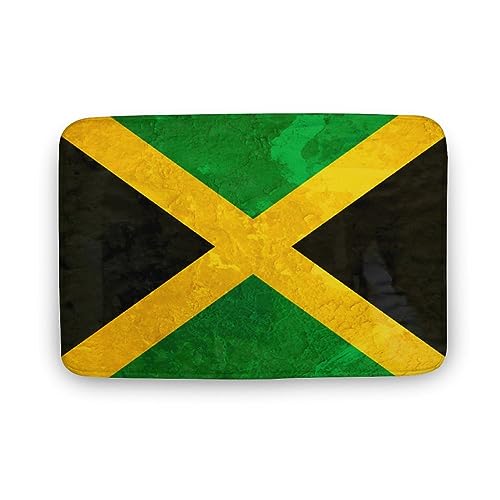 Qjjinxior Badematte, Jamaika-Flagge, Kunst-Design, Fußmatte, super saugfähig, waschbar, Teppich für Badezimmer, Küche, Eingang, 50 x 80 cm Qjjinxior Badematte, Jamaika-Flagge, Kunst-Design, Fußmatte, super saugfähig, waschbar, Teppich für Badezimmer, Küche, Eingang, 50 x 80 cm von Qjjinxior