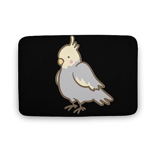 Qjjinxior Badteppich, Nymphensittiche, Papageien-Fußmatte, super saugfähig, waschbar, Teppich für Badezimmer, Küche, Eingang, 50 x 80 cm von Qjjinxior