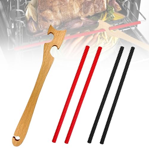 Holz-Rack-Abzieher und Ofenkantenschutz-Sets für Toaster und Mikrowellenöfen, Kantenschutz, schützt bis zu 230 °C von Qkansiw