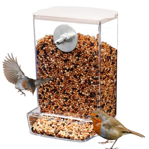 Qkbuza Automatische Vogelfutterstation zum Nachfüllen, mit abnehmbarem Fenster, transparent, für Garten, Terrasse, Kolibris Qkbuza Automatische Vogelfutterstation zum Nachfüllen, mit abnehmbarem Fenster, transparent, für Garten, Terrasse, Kolibris von Qkbuza
