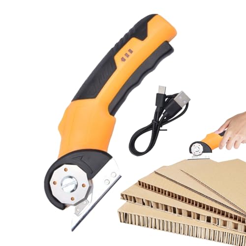 Qkbuza Elektro-Schneidegerät - Teppichschneider Mit Sicherheitssperre Und LED Beleuchtung,Kabellose Elektroschere Für Teppiche Leder Pappe Textilien Holzhandwerk Handwerk Industrie Qkbuza Elektro-Schneidegerät - Teppichschneider Mit Sicherheitssperre Und LED Beleuchtung,Kabellose Elektroschere Für Teppiche Leder Pappe Textilien Holzhandwerk Handwerk Industrie von Qkbuza