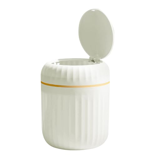 Qkbuza PP-Mülleimer, Büromülleimer, Tischmülleimer mit Druckknopfdeckel, niedlich, tragbar, für Nachttisch, Wohnzimmer, Büro, Badezimmer, Küche Qkbuza PP-Mülleimer, Büromülleimer, Tischmülleimer mit Druckknopfdeckel, niedlich, tragbar, für Nachttisch, Wohnzimmer, Büro, Badezimmer, Küche von Qkbuza